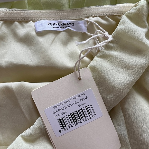 Peppermayo Eden maxi dress, US 2, Yellow, NWT - Picture 4 of 5